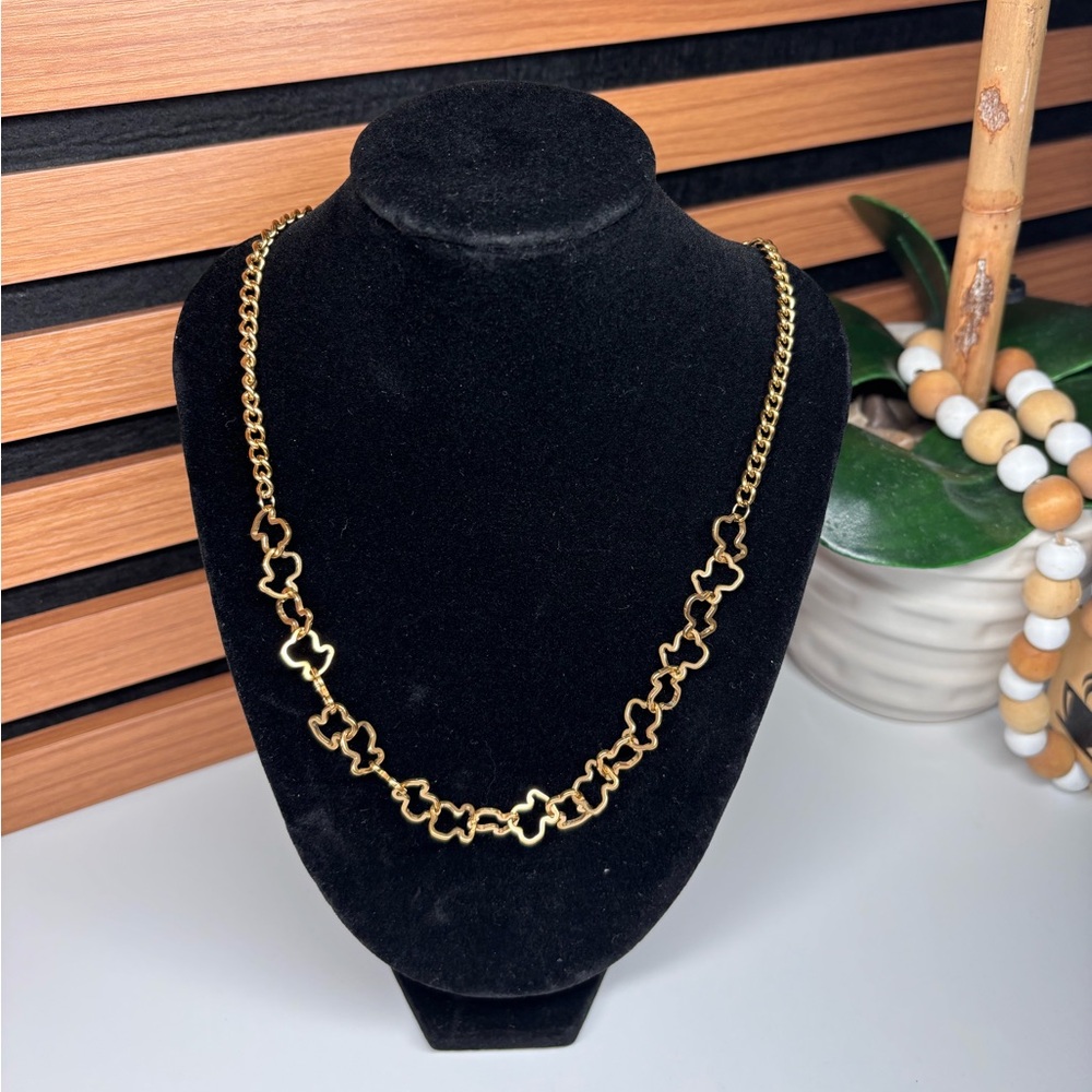 Gold Clover-Link Chain Necklace - Women Jewelry